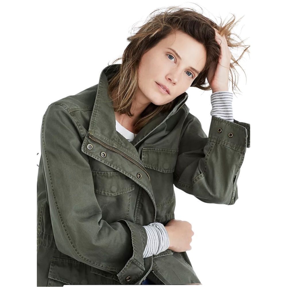Madewell Surplus Olive Green Fall English Countryside 100% Cotton Jacket sz XXS